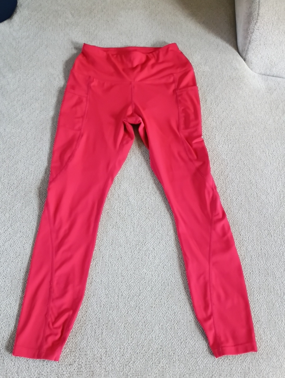 TSLA Bright Red Yoga Active Leggings - Small